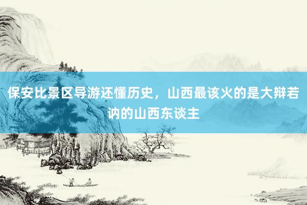 保安比景区导游还懂历史，山西最该火的是大辩若讷的山西东谈主