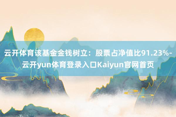 云开体育该基金金钱树立:股票占净值比91.23%-云开yun体育登录入口Kaiyun官网首页