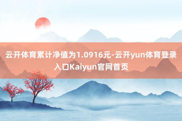 云开体育累计净值为1.0916元-云开yun体育登录入口Kaiyun官网首页